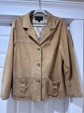 GOLDEN BEAR San Francisco  Men's Tan Buttery Soft Suede Button Jacket (L)